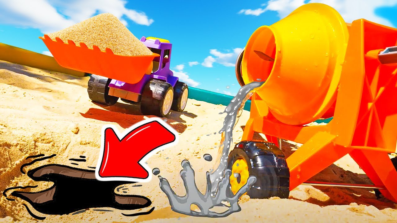 Aventura na Constru&ccedil;&atilde;o: Fazendo Concreto com a Betoneira e os Ve&iacute;culos de Servi&ccedil;o! 🚧🛠️