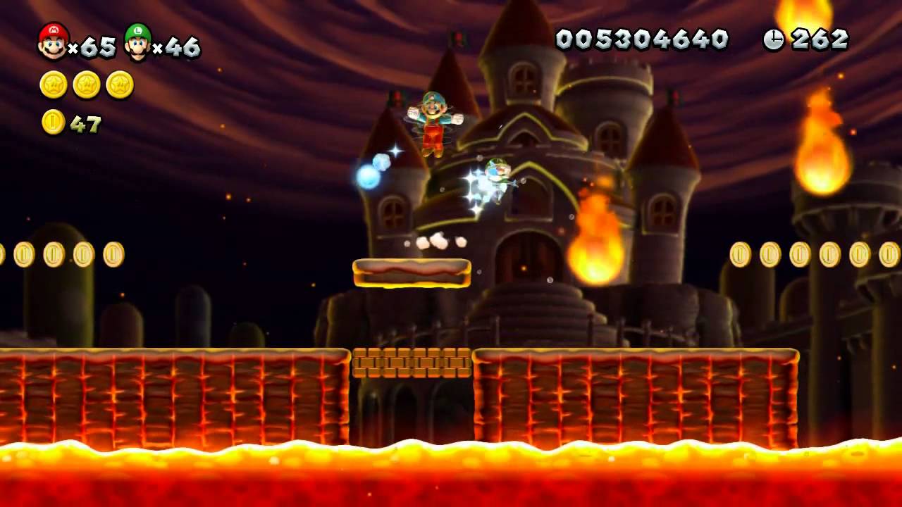 New Super Mario Bros. U - Château de Peach - 8-1 : Ciel de cendres + Sortie secrète