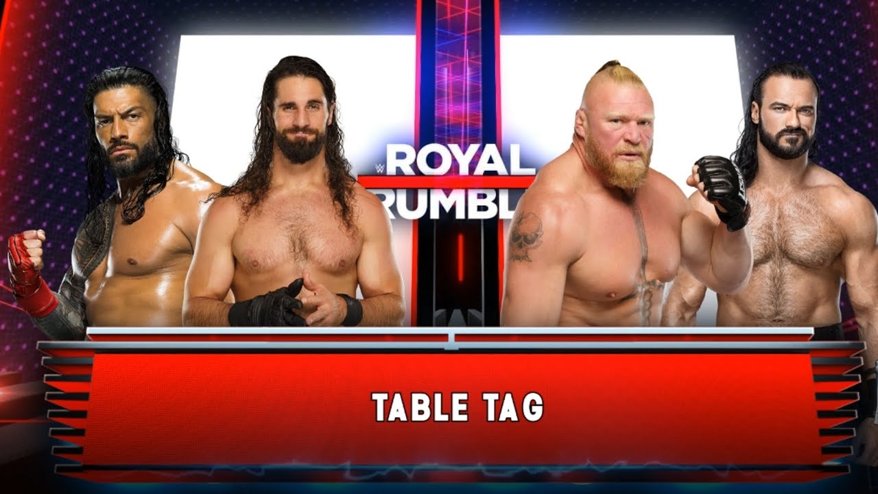 Roman Reigns & Seth Rollins vs Brock Lesnar & Drew Mcyntyre | Table Tag team Match #reels #wwe2k23 