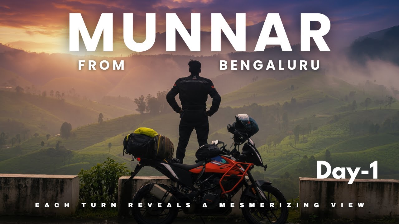 BANGALORE TO MUNNAR BIKE RIDE | Day 1 | KTM A 390 | BANGALORE TO KERALA TRIP