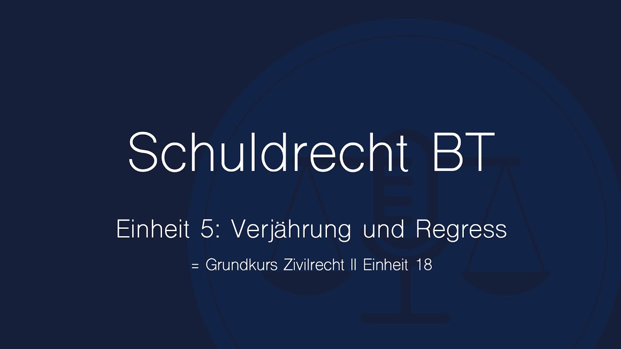 Verjährung und Regress
