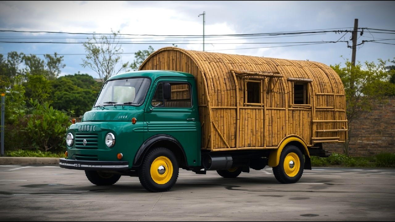 Don't Miss Out - Build Your Own Simple, Rustic Bamboo House On An Old, Dilapidated Pickup Truck.