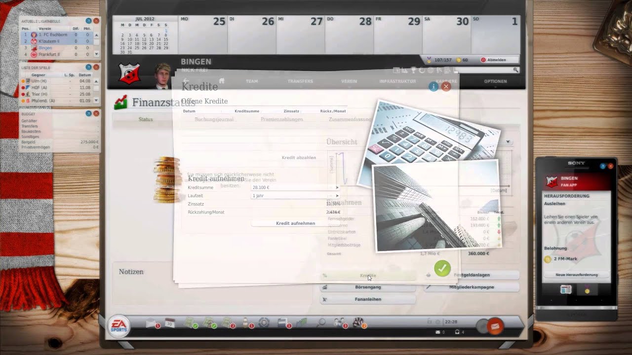 Fussball Manager 13 / 14 Special - Geld im eigenen Verein, so kommt man durch die kleinen Ligen