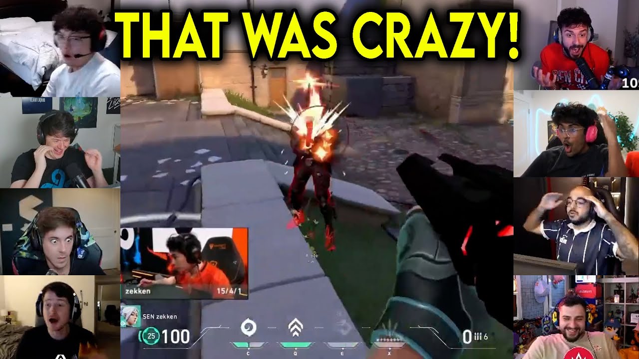 Valorant Streamers Reacts To Sen Zekken Insane 1v2 OP CLUTCH Against C9 In VCT