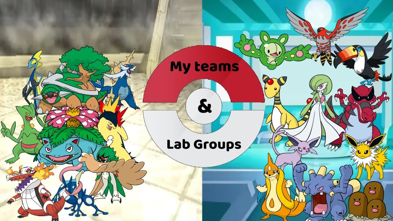 My pokémon Team Gen 1 to 9 + Lab Groups