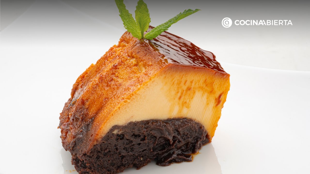 Brownie flan fácil y casero, la receta más golosa con caramelo, flan y bizcocho de Eva Arguiñano