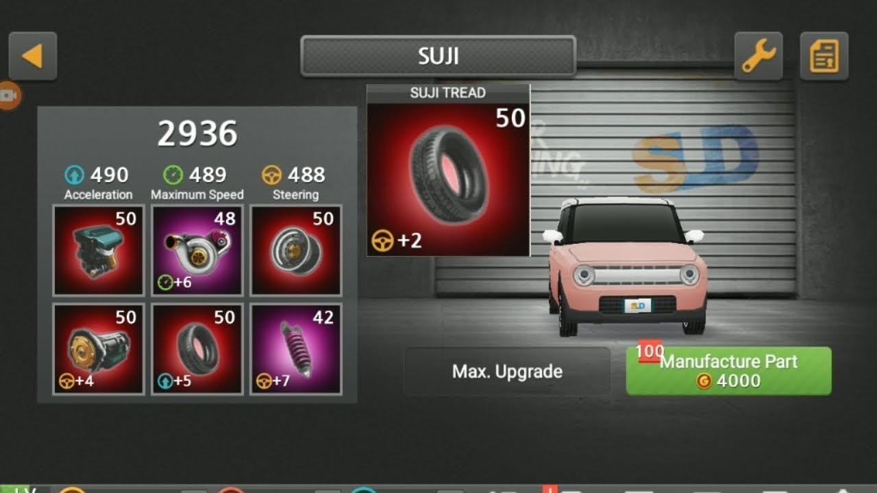 Dr driving 2| get 200 manufacacture parts for suji |and this is what you get (50+2) steering🤩🤩