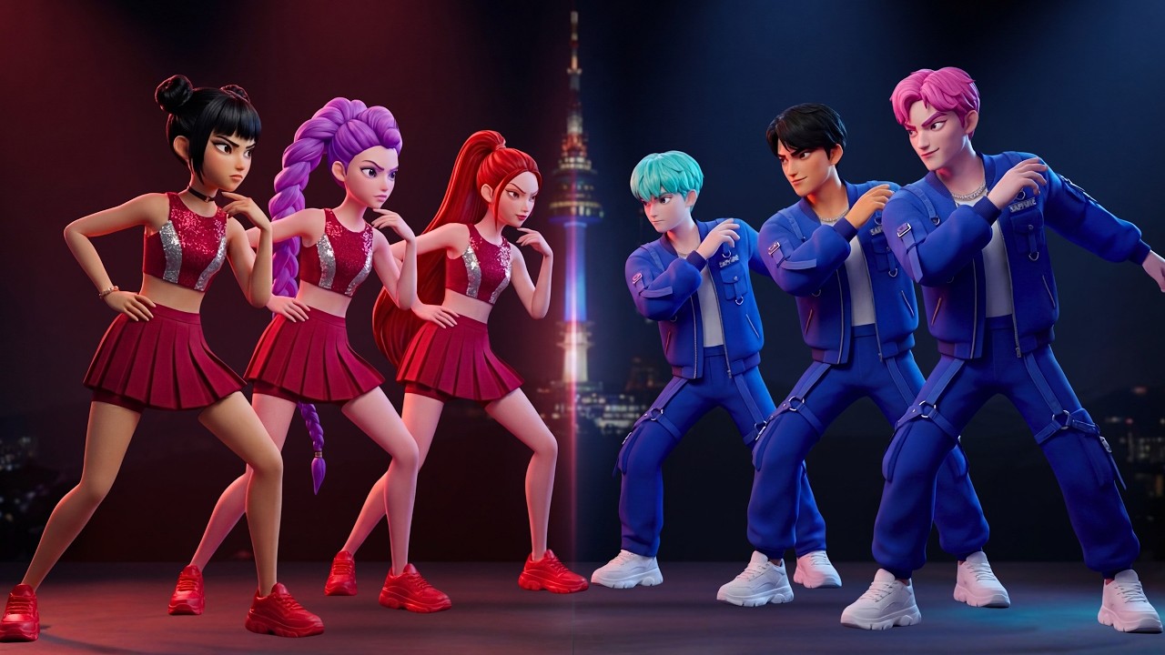 KPOP Dance Battle in Seoul Sity. Ruby VS Sapphire​​ - KPOP Demon Hunters