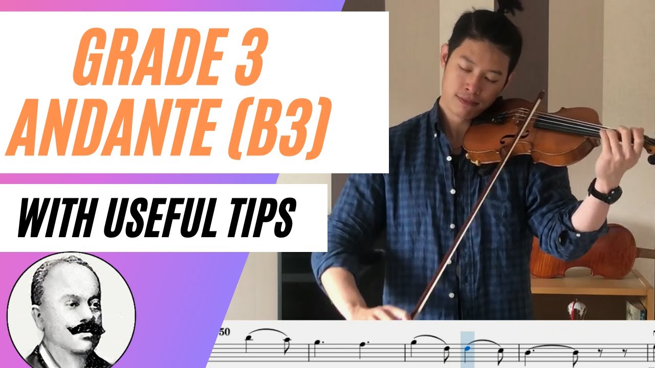 Andante (ABRSM Violin Grade 3 B3 2020-2023) + Tips - PlayAlong Series