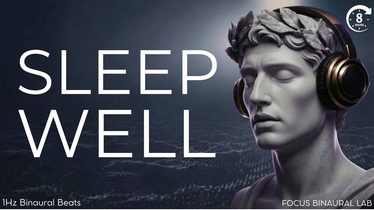 1Hz Delta Waves Binaural Beats for Ultra Deep Sleep 😴 Black Screen | Insomnia Relief (8 Hours)