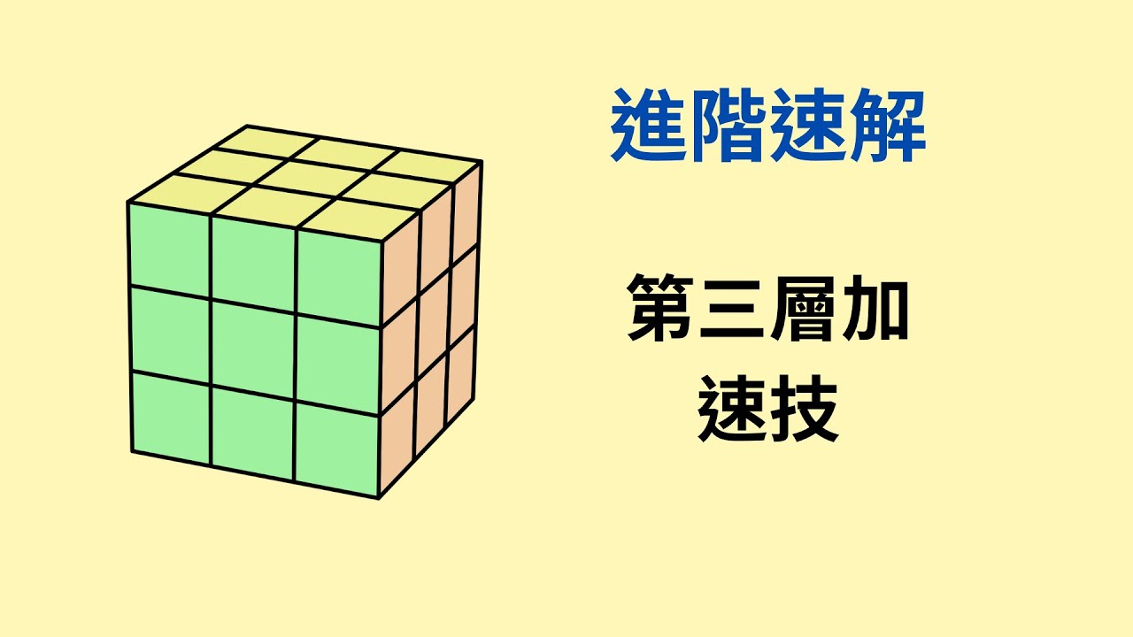 雙公式基本解 第三層加速技! 用兩個的公式,就能在頂面頂層大幅降低秒數！(往一分內邁進)