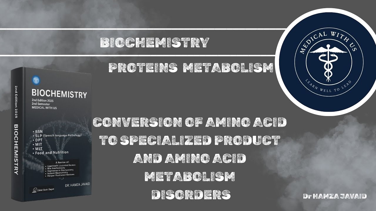 Conversion of Amino Acids to Specialized Products & Metabolic Disorders | Dr Hamza | Medicalwithus