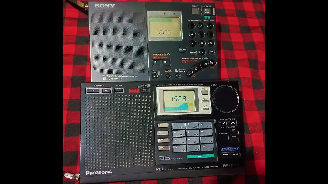 Panasonic Rf-b65  Sony icf sw 7600G shortwave Comparison Utc 16.30
