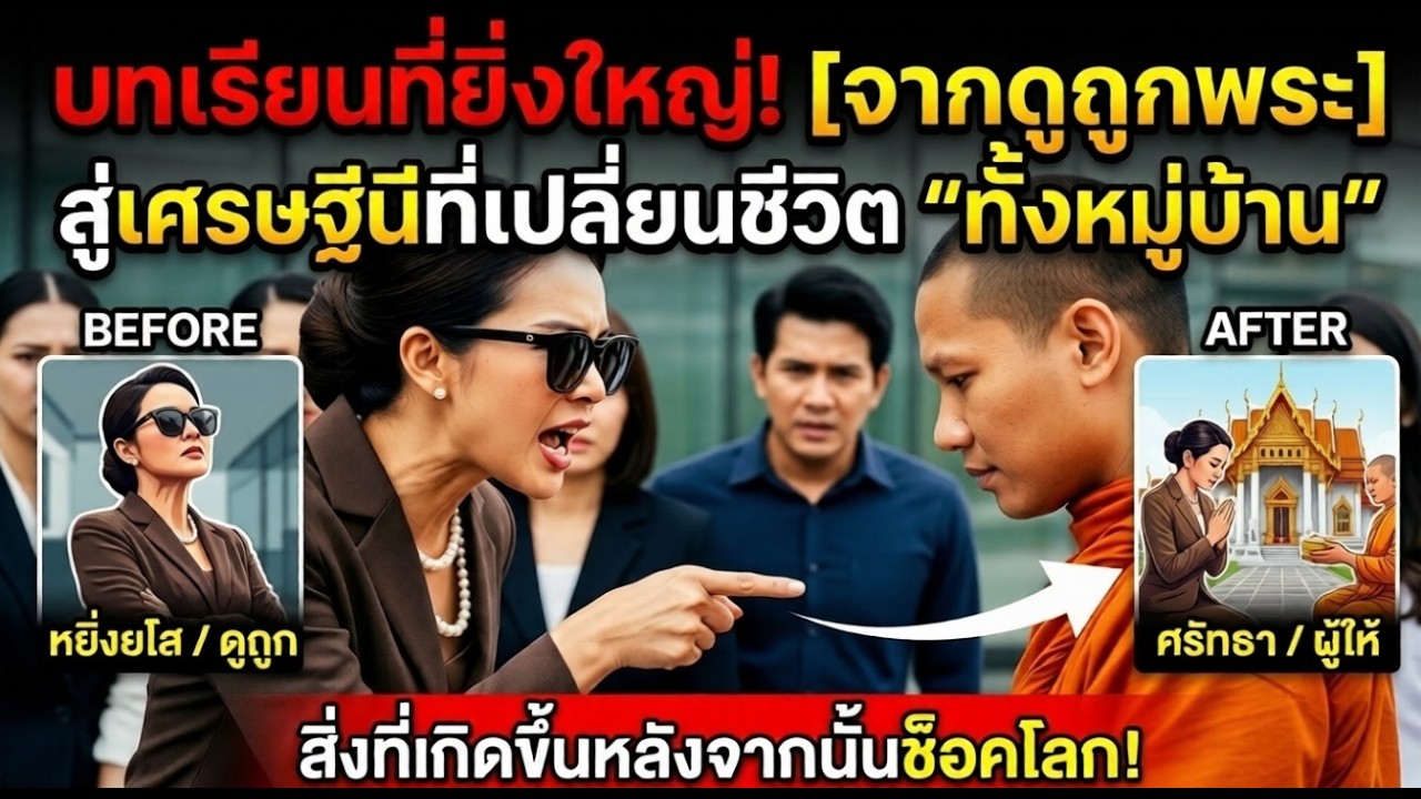 จากเศรษฐีนีผู้หยิ่ง สู่คนที่เปลี่ยนชีวิตทั้งหมู่บ้าน | บทเรียนที่ยิ่งใหญ่ที่สุดจากการดูถูกพระ 🙏