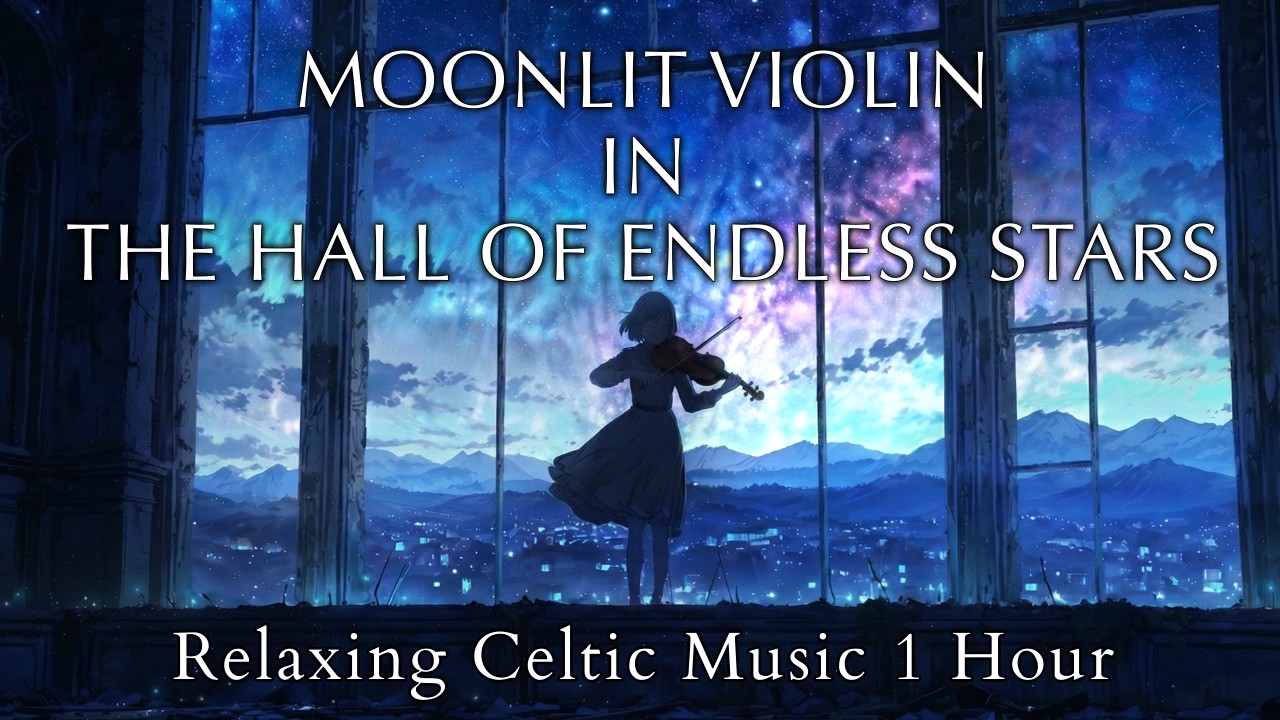 1 Hour | Moonlit Violin in the Hall of Endless Stars | Celestial Celtic Music