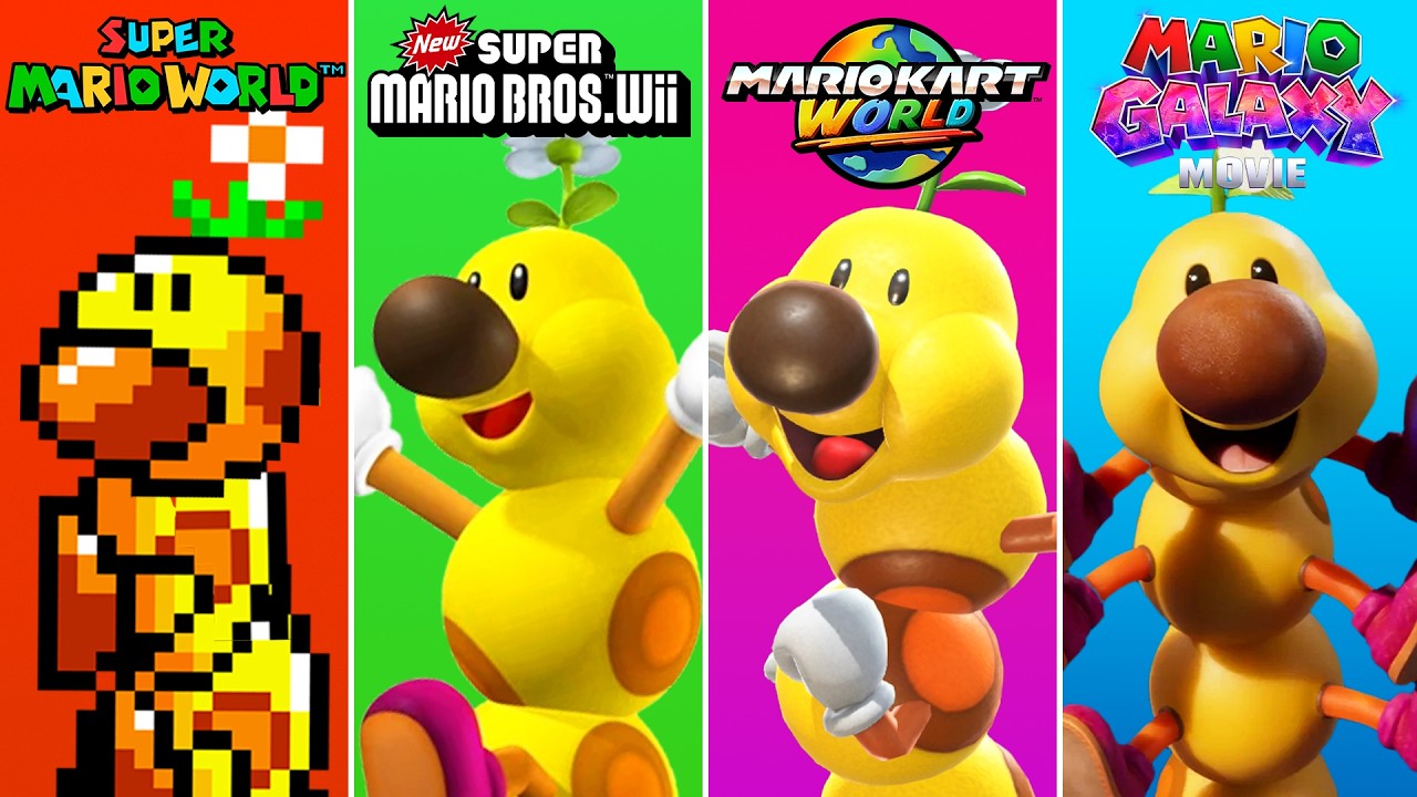 Evolution of Wiggler in Super Mario (1990-2026)