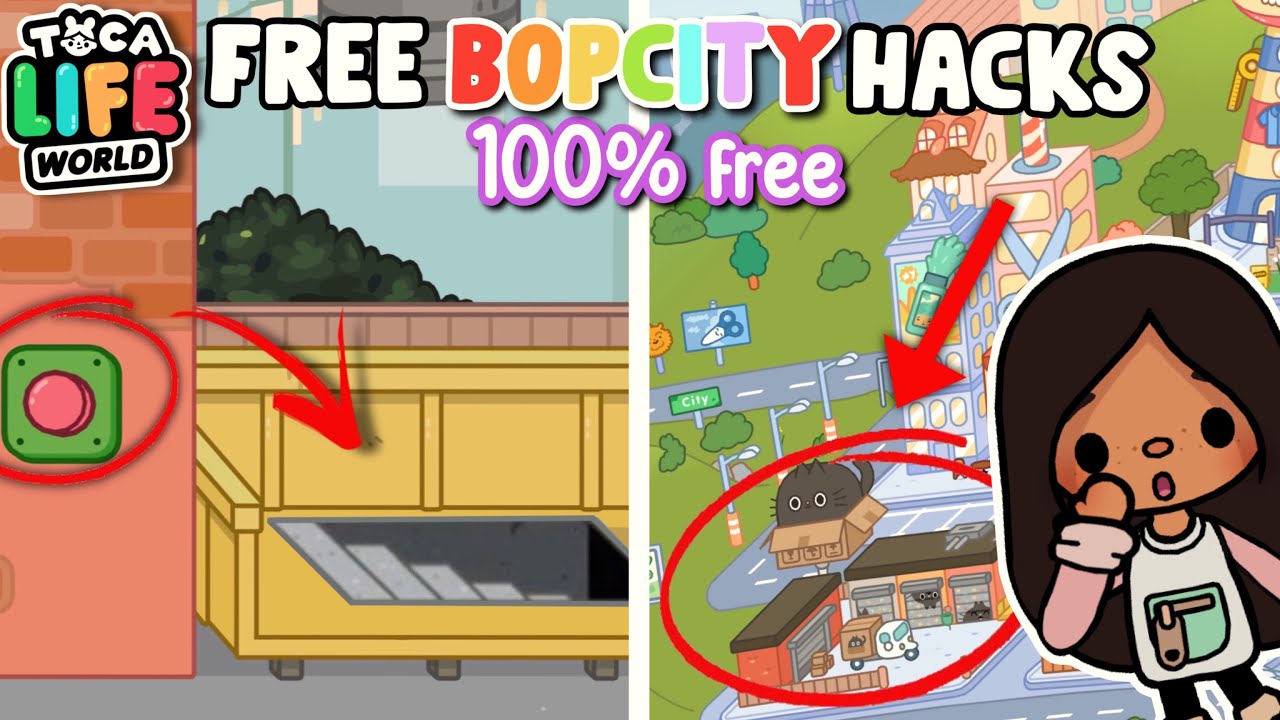 🤯 БЕСПЛАТНЫЕ ЛАЙФХАКИ и СЕКРЕТЫ в BOP CITY🤫😱 #tocaboca *с голосом*🎙️|| мир жизни toca 🌍
