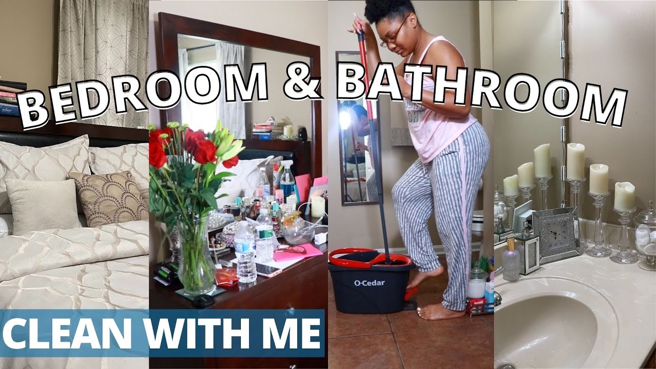 Motivational Clean With Me: Bedroom+ Bathroom 🤦🏾‍♀️