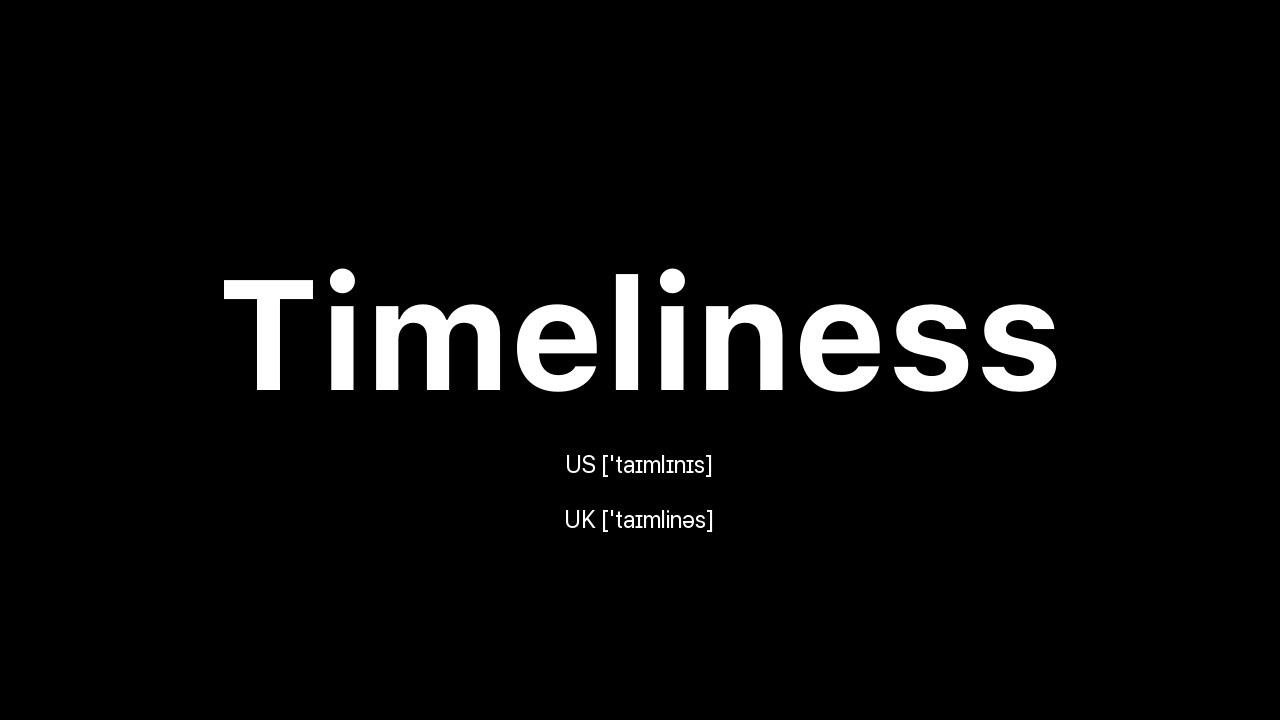 How to Pronounce Timeliness: 🇺🇸 American English vs. 🇬🇧 British English