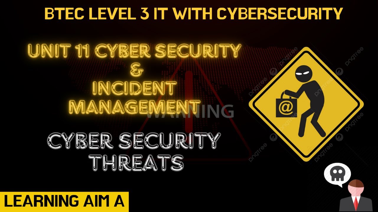 BTEC Level 3 IT - Unit 11 - Cyber Security & Incident Management - Part 01 - Types of Threats (LAA)
