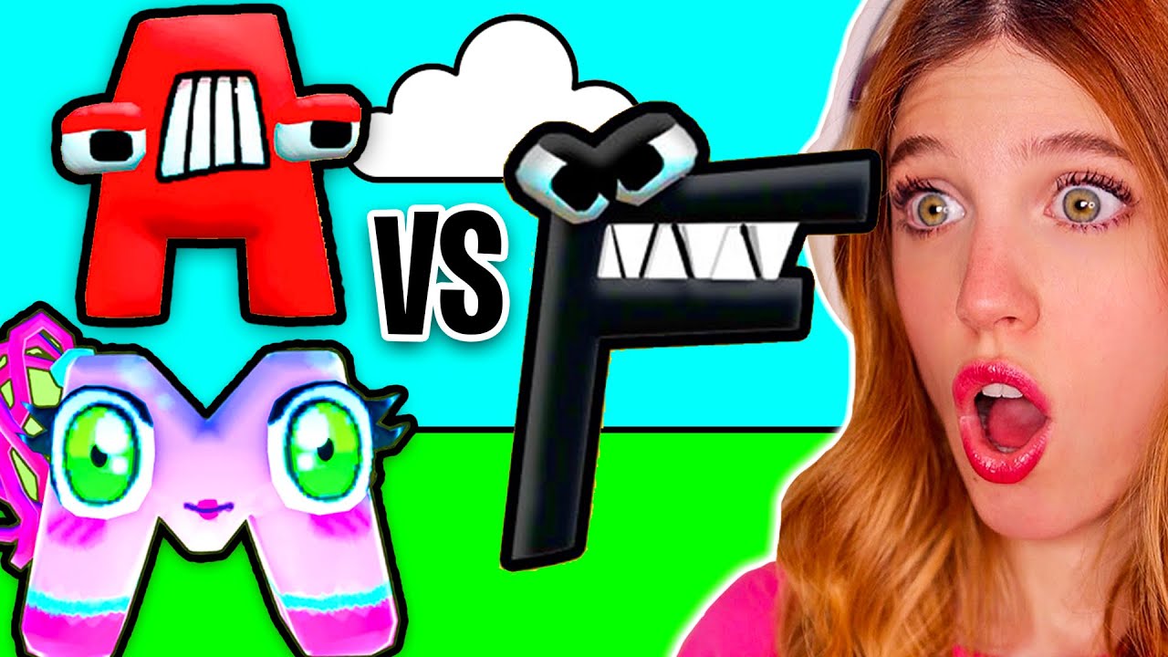 NOOB vs PRO vs HACK en MERGE ALPHABET LORE RUN!! *Competición de LETRAS* | Laia Oli Juegos