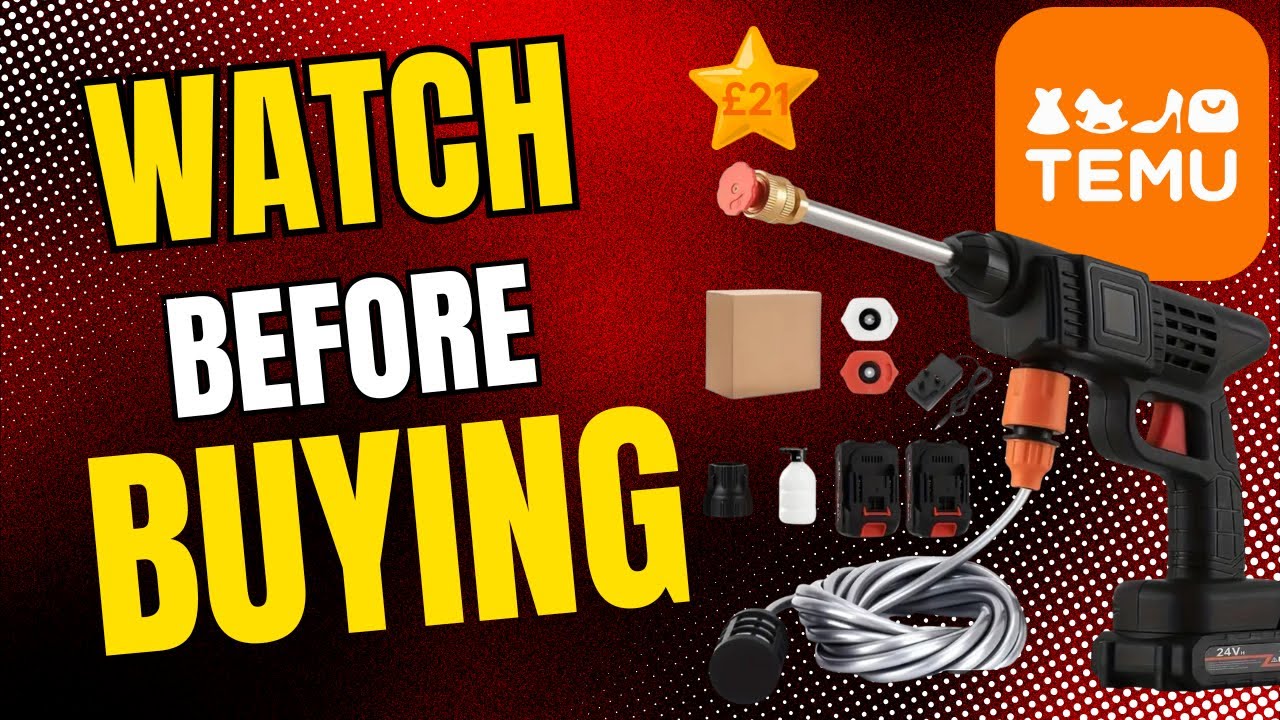 Unboxing Testing A £21 Cordless Pressure Washer From Temu – Is It Worth It? Full Review.