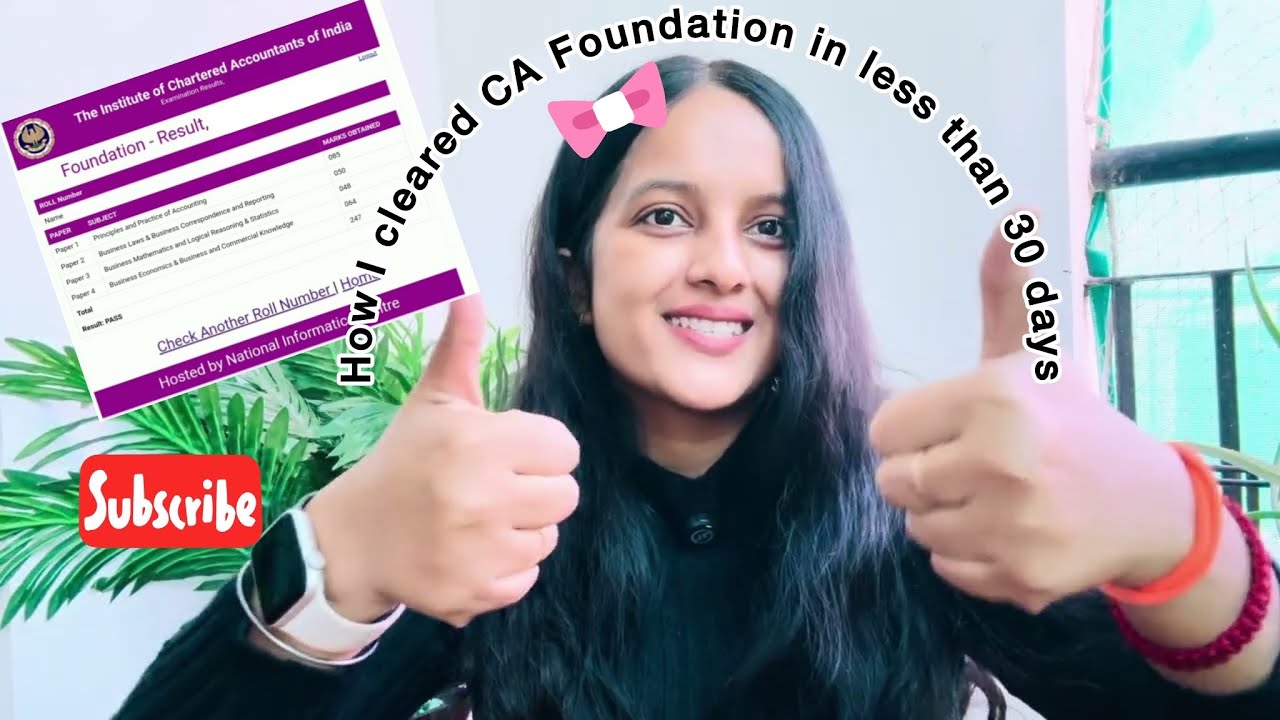 How I cleared CA Foundation Exams in 25-30 days in First Attempt, without classes| My Real Story.
