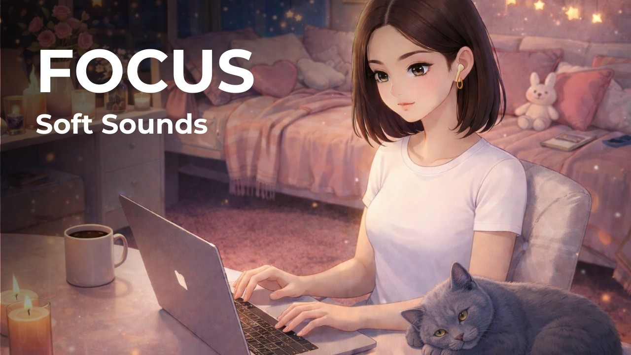Study Ambience at Night 🌙 | 1 Hour | Soft Sounds