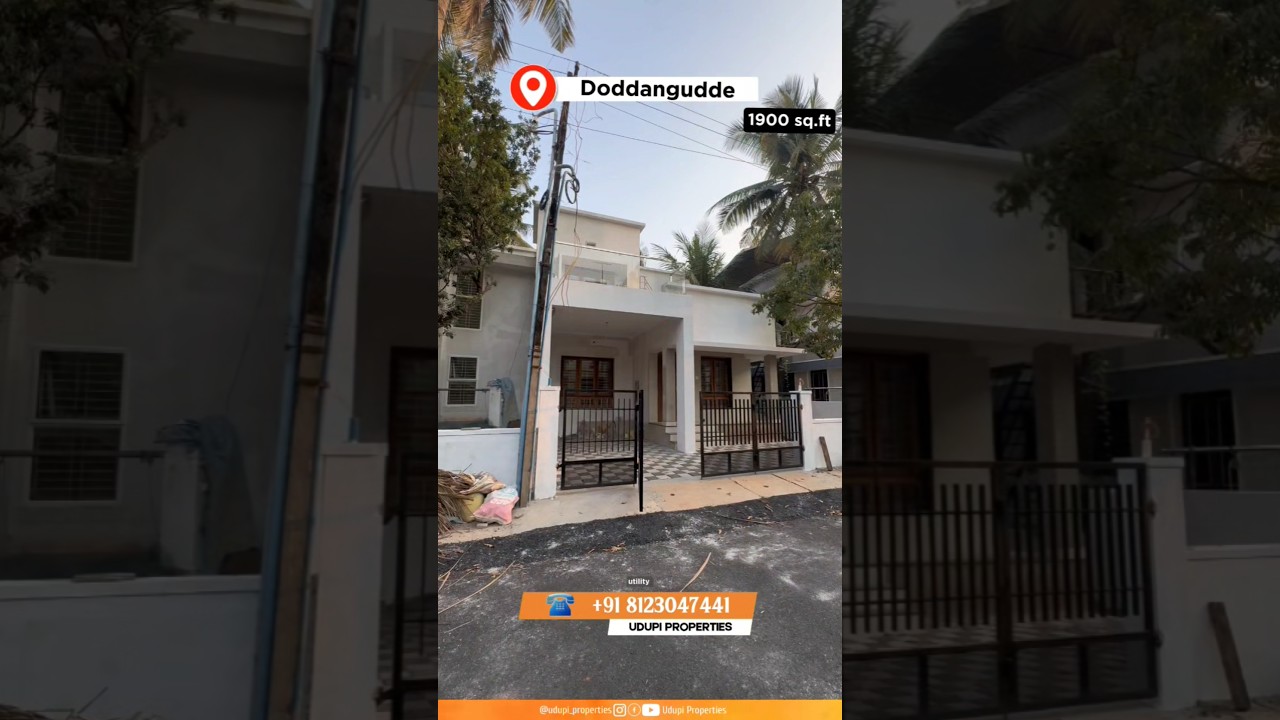 1900 sqft house for sale at Gundibail #udupi near Vajpaye Udyanavana #realestate #karnataka #manipal
