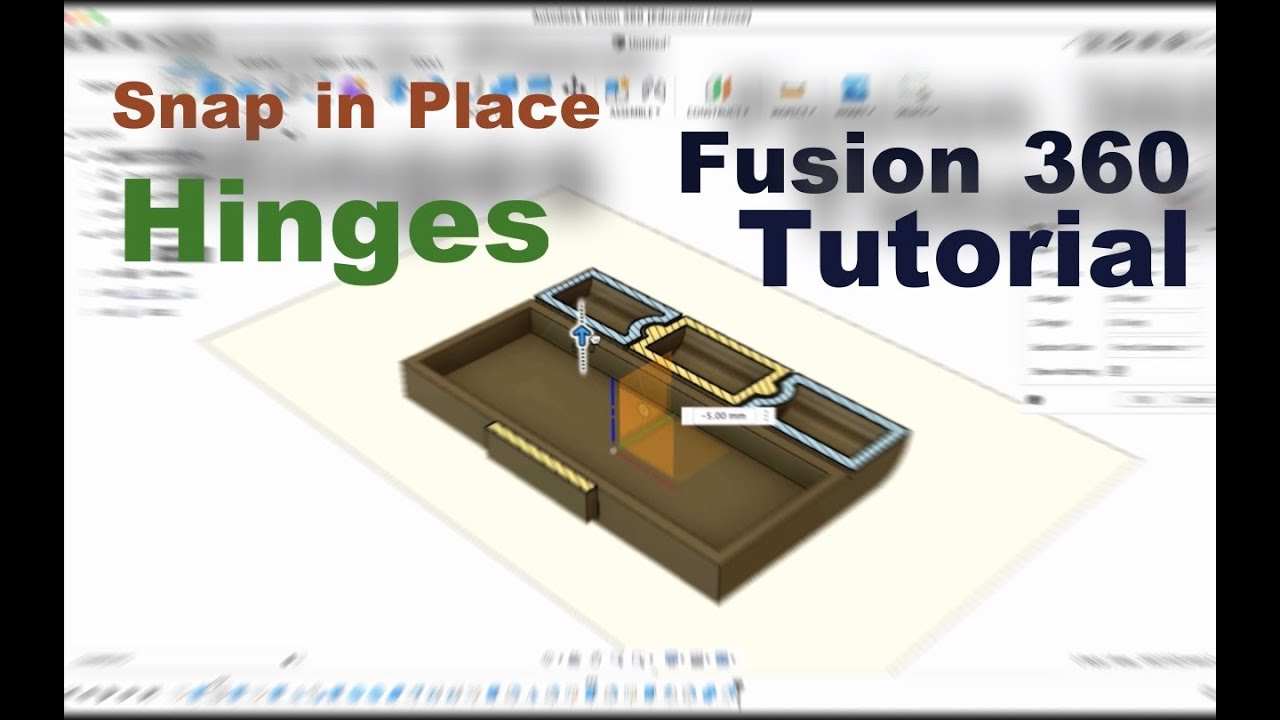 Учебное пособие по Fusion 360: Петля, замок, коробка (защелкиваются на месте)
