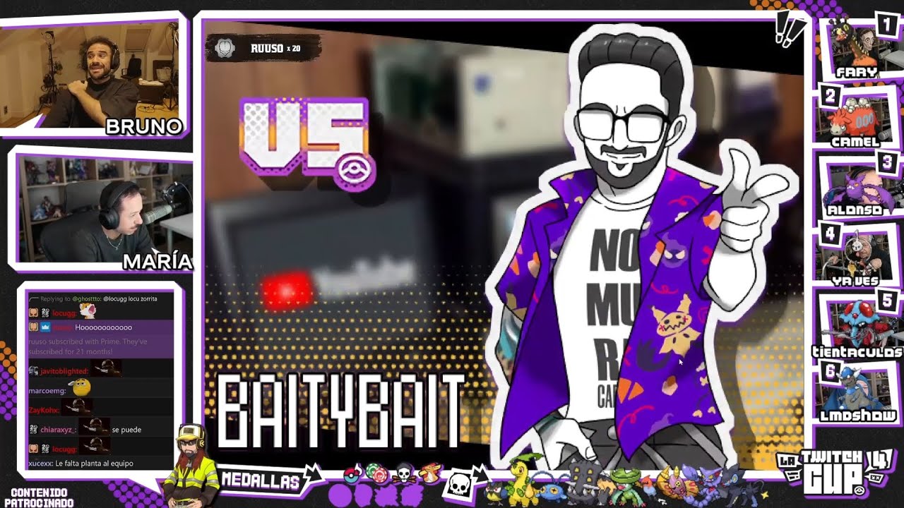ILLOJUAN CONSIGUE la QUINTA MEDALLA *BAITYBAIT* en la POKEMON TWITCH CUP