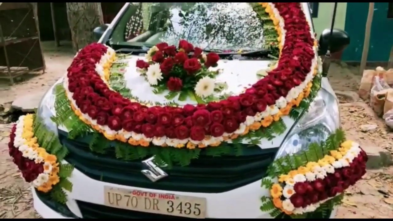 Car Flower Decoration For Wedding S shape|कार फ्लावर डेकोरेशन |2020