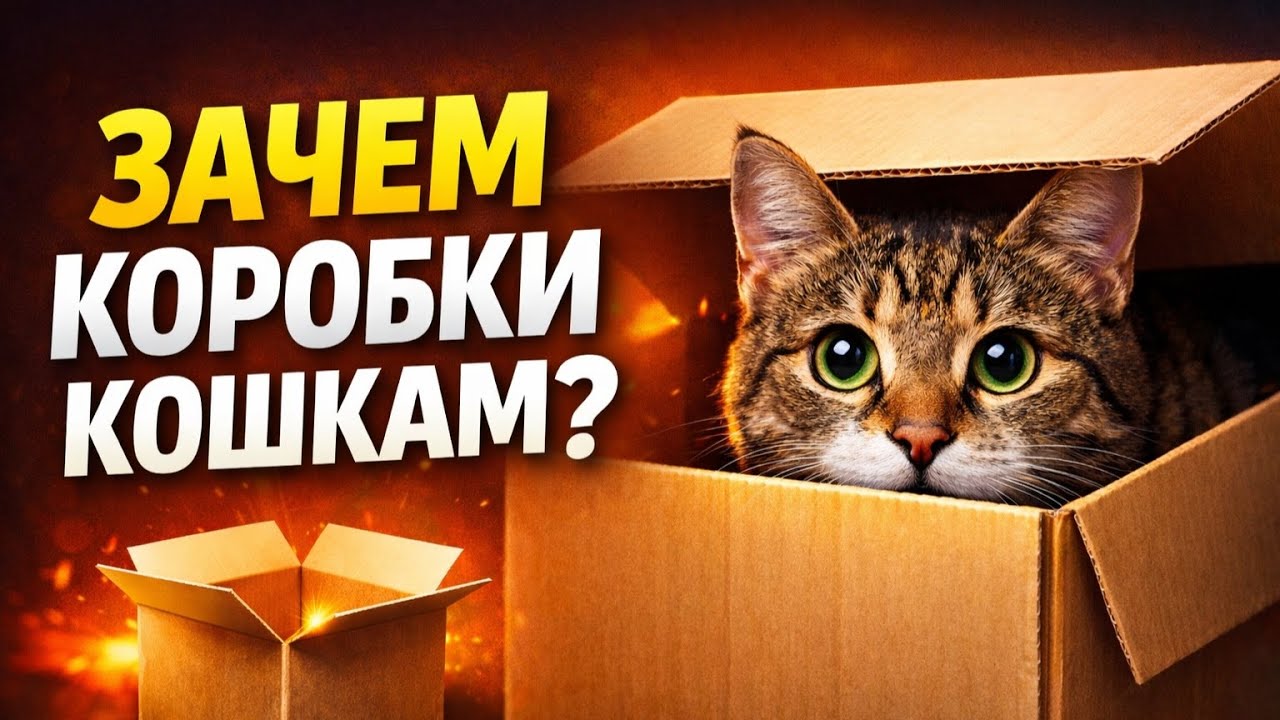 📦 ПОЧЕМУ КОШКИ ОБОЖАЮТ КОРОБКИ