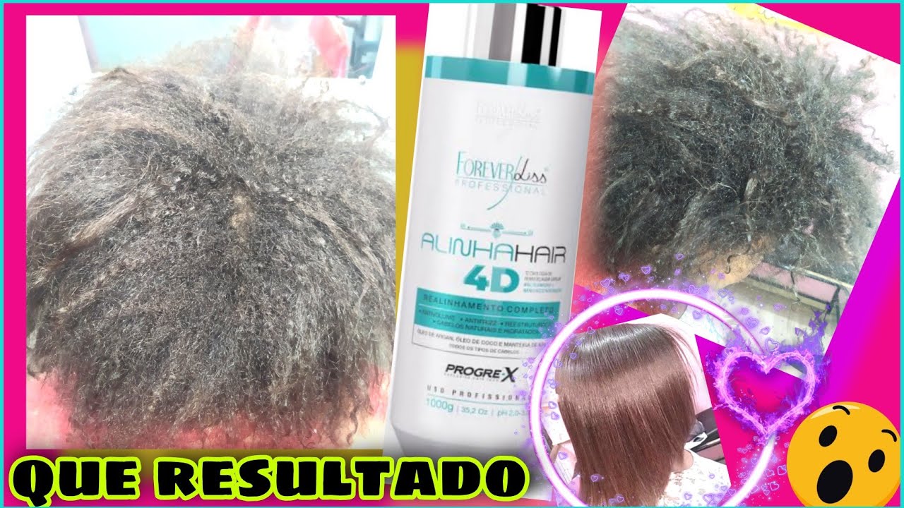 ✨RESENHA PROGRESSIVA  ALINHAHAIR 4D FOREVER LISS. RESULTADO 😯😱😱😱😱