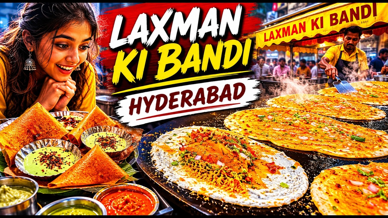 Hyderabad Most Famous Masala Dosa | Laxman ki Bandi | Indian Street Food