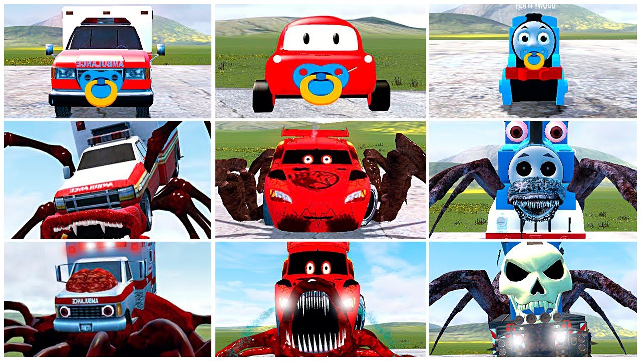 NEW EVOLUTION CAR EATERS, CURSED THOMAS THE TRAIN, GRANNY CAR! NEW FORM EVOLUTION in Garry's