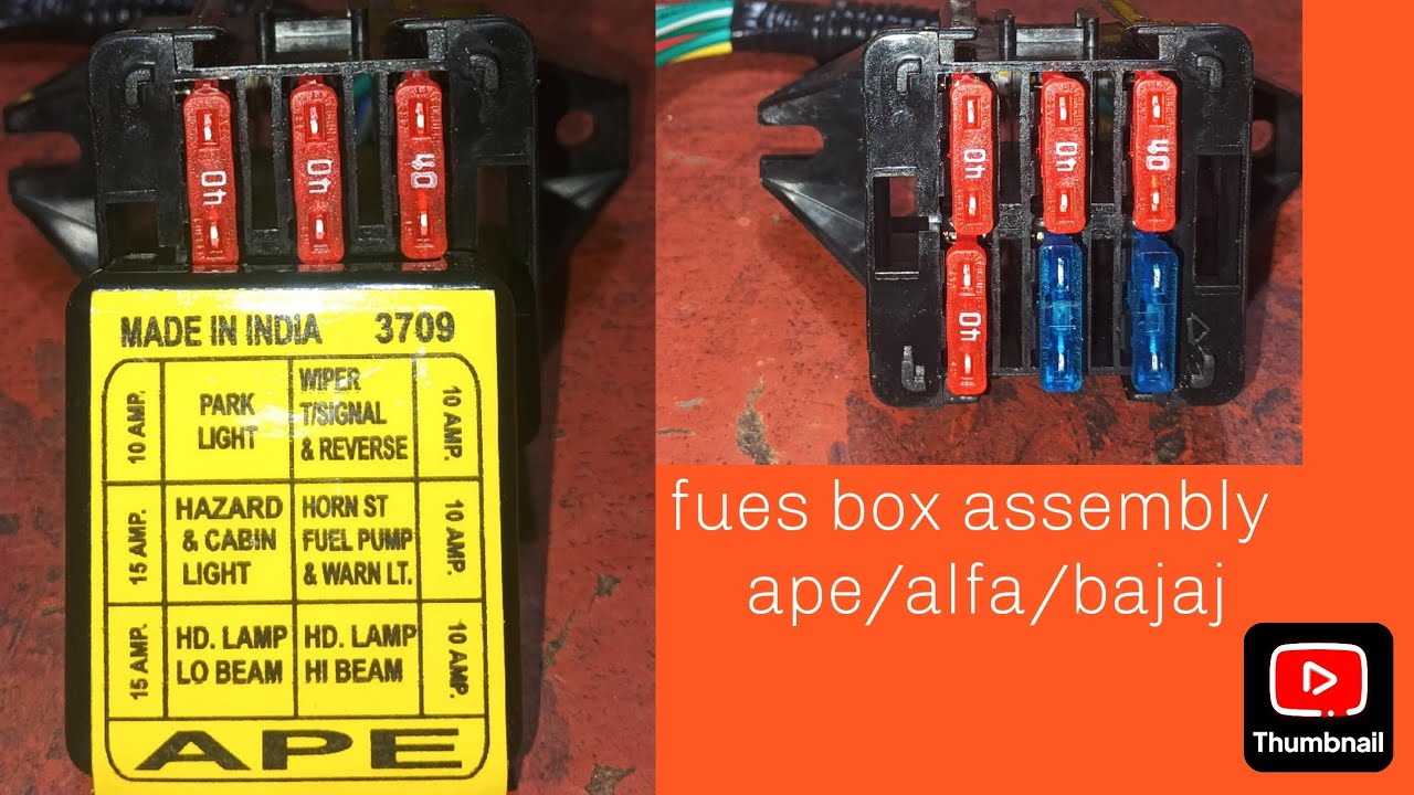 Fues box assembly ape/alfa/bajaj 