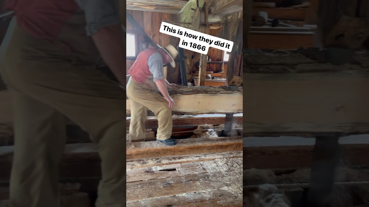 Saw Mill Powered By Water (no electricity!) #history #construction #woodworking #carpenter