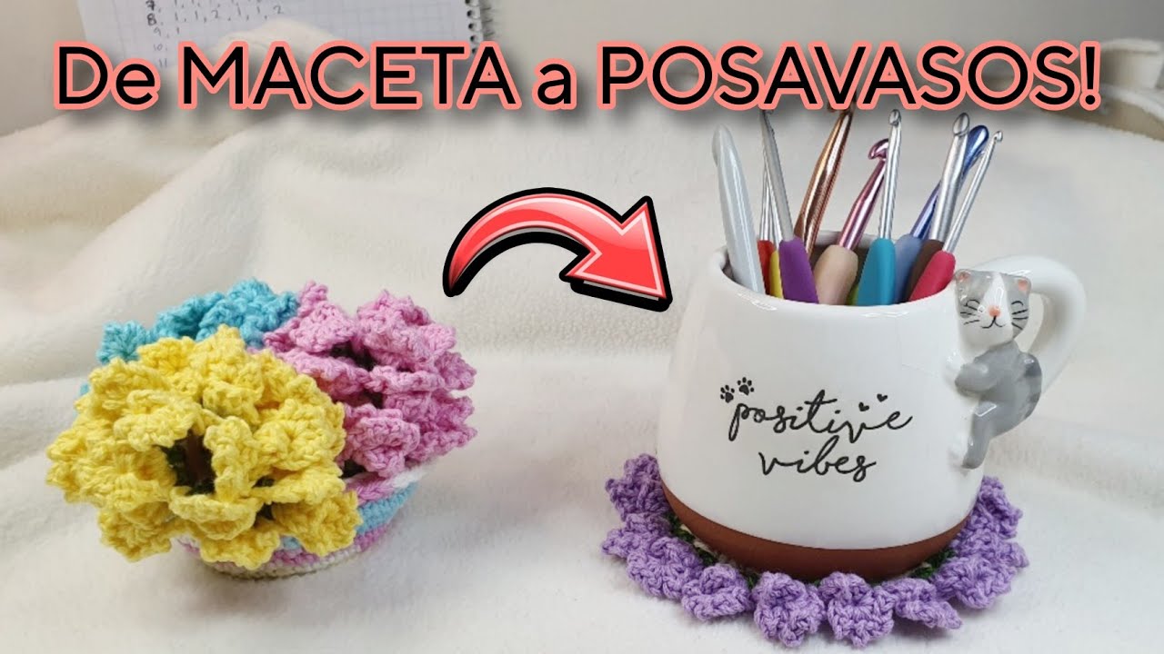 De Maceta a Posavasos! Fácil y hermosa! - Tutorial paso a paso!