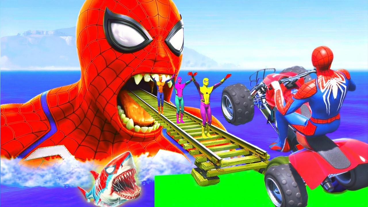 الرجل العنكبوت انقاذ باتمان Spider-Man Rescue batman vs iron man vs venom funny Game GTA 5 superhero