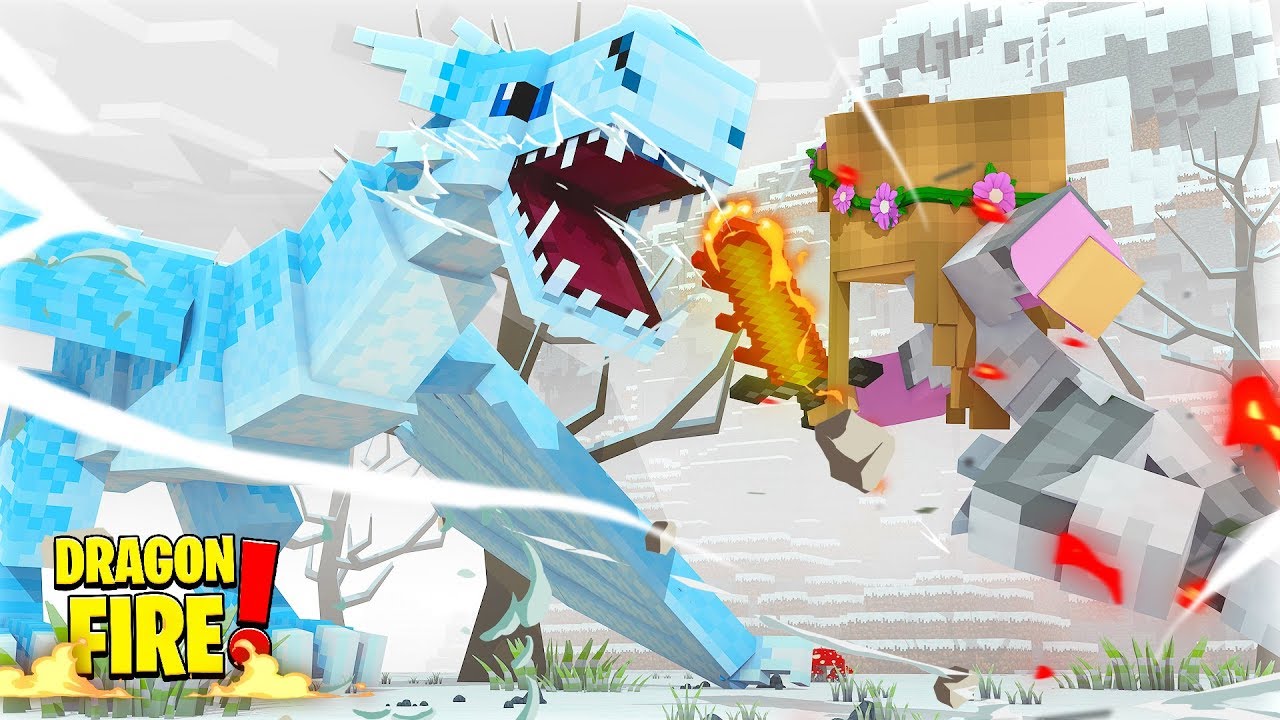 FIGHTING THE *RARE* ICE DRAGON !! | Minecraft Dragon Fire