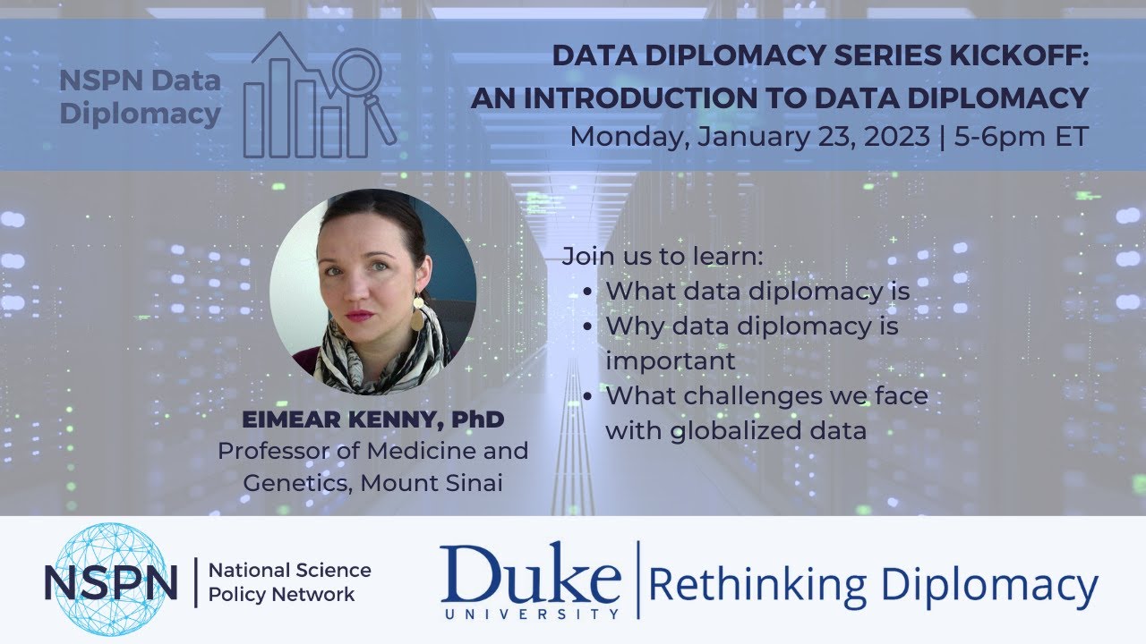 Introduction to Data Diplomacy with Dr. Eimear Kenny | National Science Policy Network - NSPN