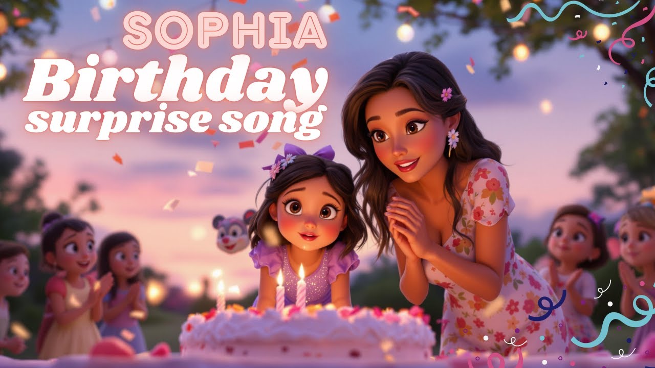 🎉 Sophia Happy Birthday Surprise Song 🎶 | Sophia Name Song | Happy Toons TV