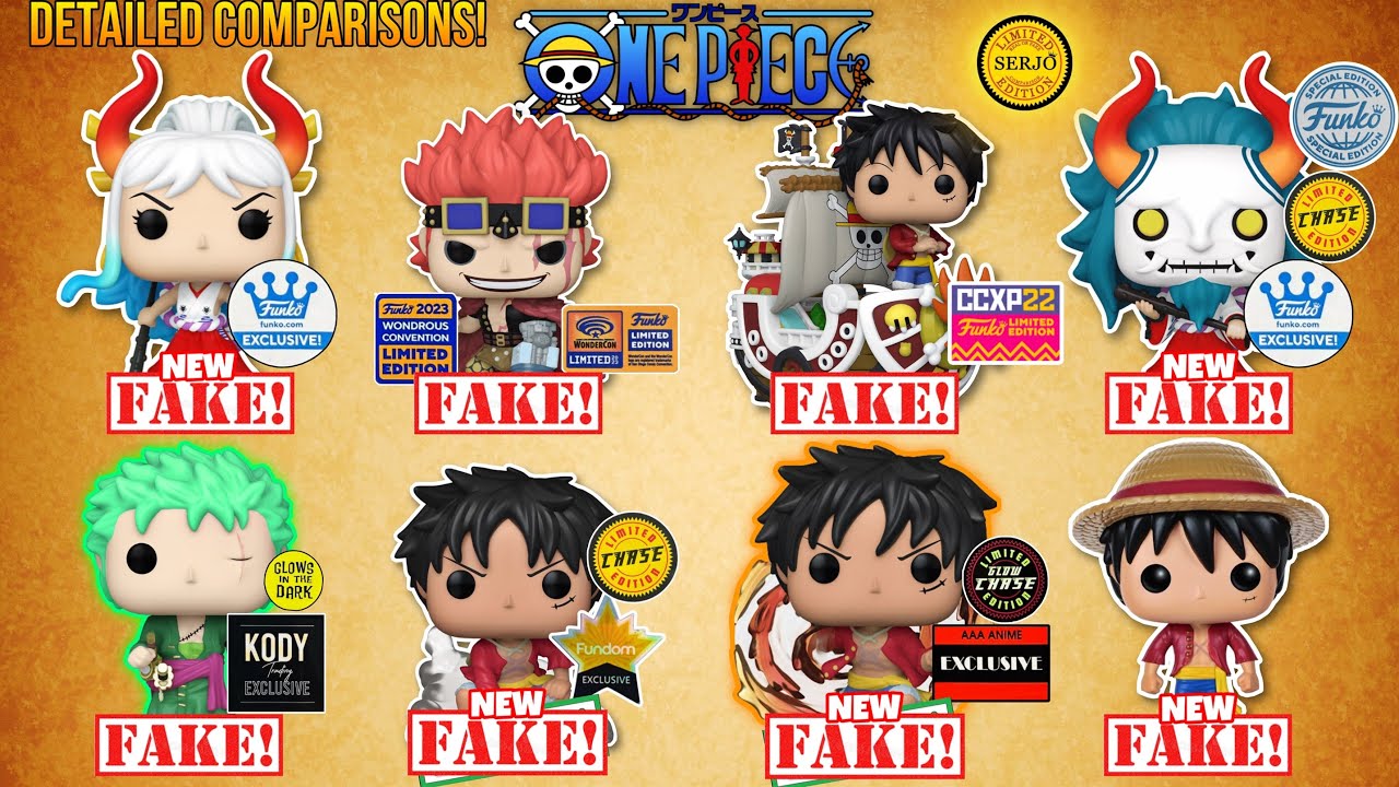 Detailed comparisons of all new fakes by Funko POP!One Piece!Yamato 1316!Eustass Kid 1287!Luffy!