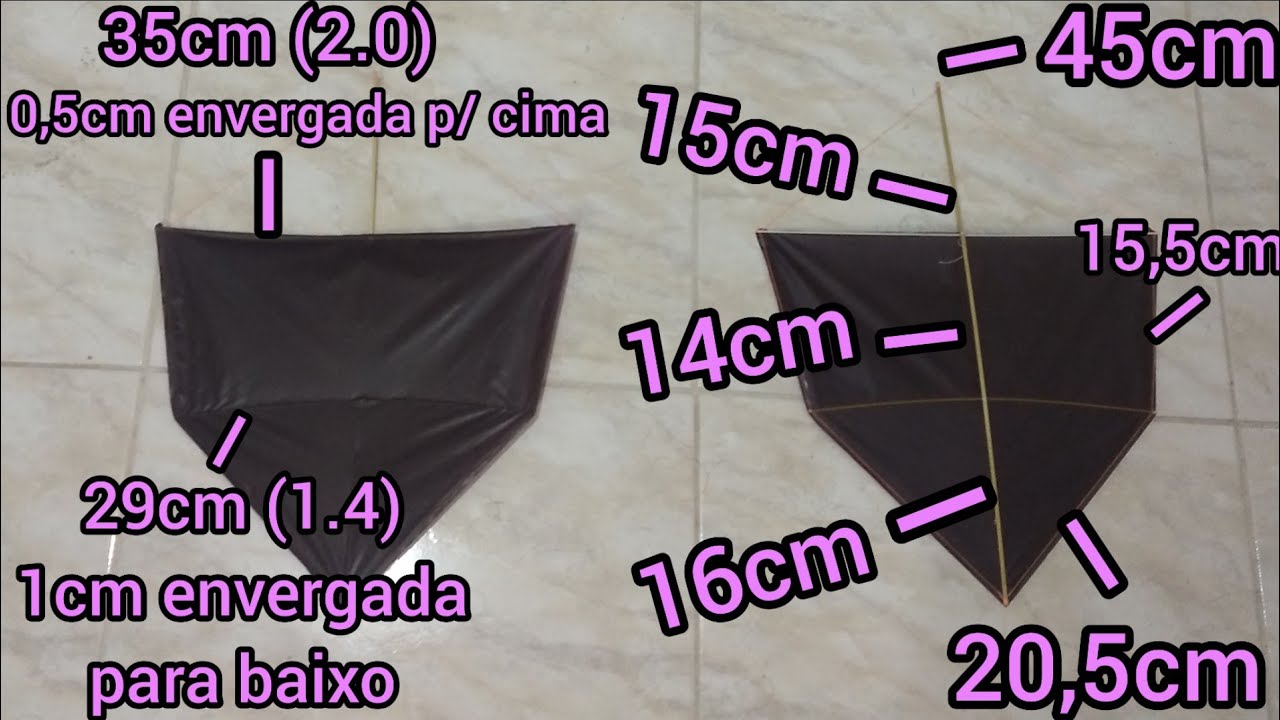 Pipa Francesinha de 45cm (medidas, preparação e teste)