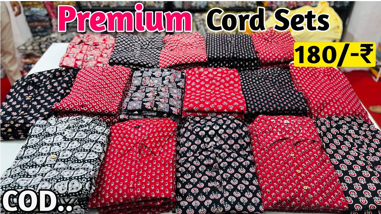 Premium Cord Sets Get 180/- Rupees In Wholesale | Jaipuri Boutique Style Cord Sets In Wholesale