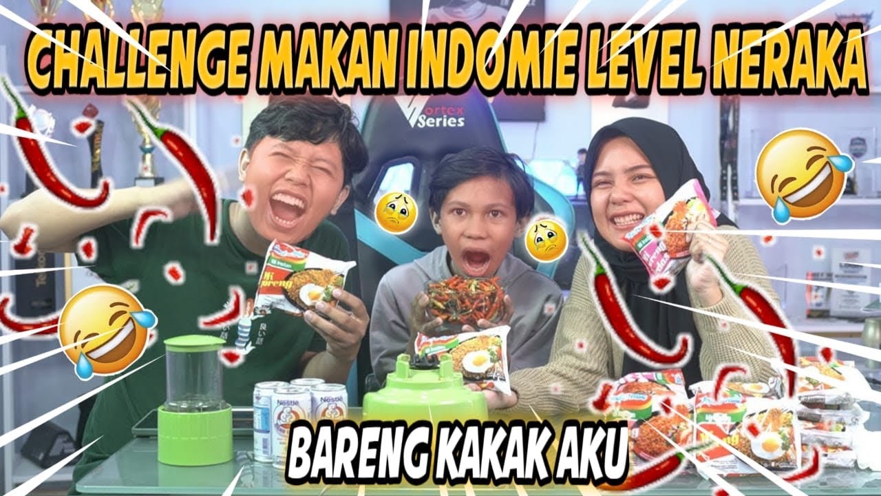 RASDAILY PART 1!SIAL BANGET DAPAT CABE PALING BANYAK!! CHALLENGE POPMIE PAKAI CABE BARENG KAKA AKU!!