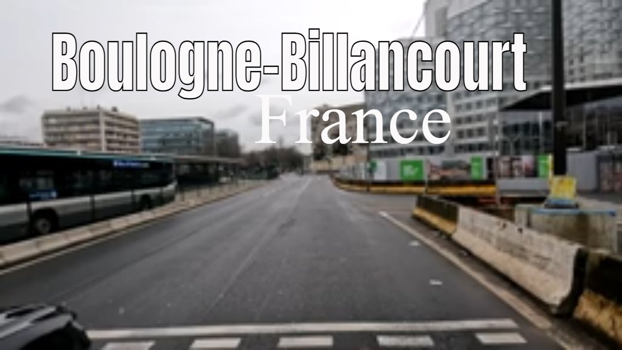 Paris - Boulogne-Billancourt 4k - Driving- French region