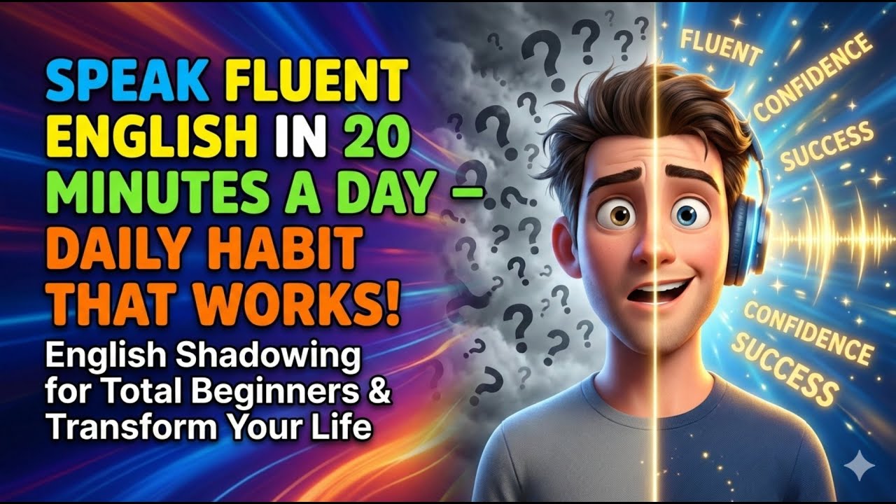 Speak Fluent English in 20 Minutes a Day – Daily Habit That Works! || English Shadowing for A1 – A2