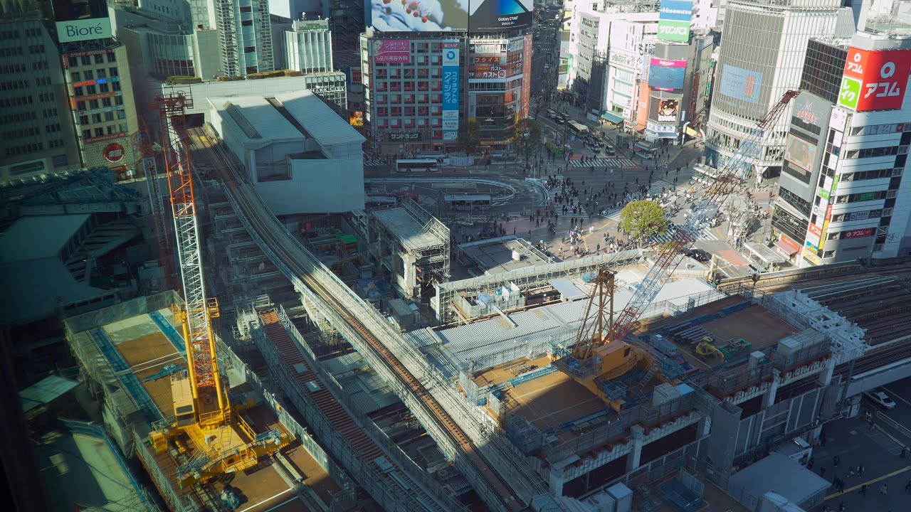 東急百貨店東横店西館・南館跡地／渋谷スクランブルスクエア中央棟・西棟の建設状況（2025年1月24日）